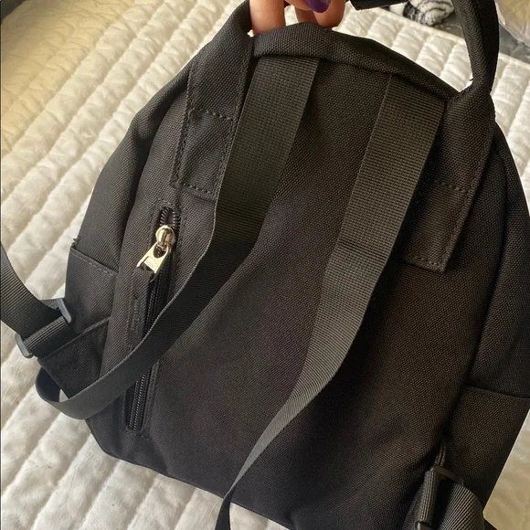 Black Mini Backpack with Keychain - Picture 5 of 7